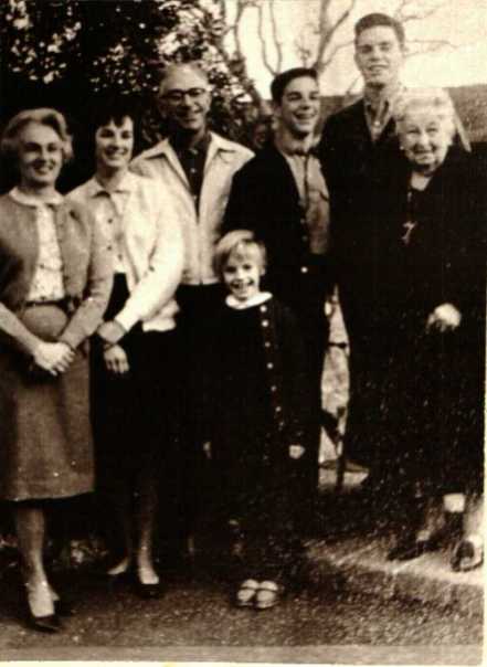 he Robert Kleins in 1963: Portola Valley, California: from the left: Nora, Sandra, Bob, Kathy, Henry, the mother of Nora Countess Alessandra Ruggeri Laderchi, born Baroness Stael Holstein.