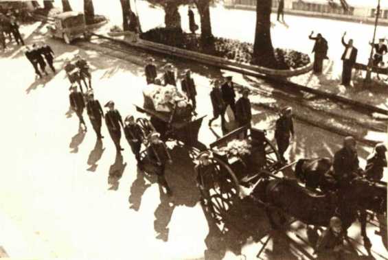 Military funeral of Paolo Primo in San Remo.