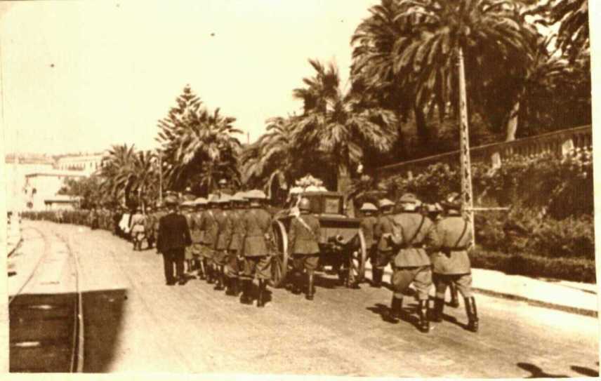 Military funeral of Paolo Primo in San Remo.